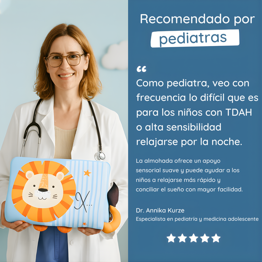 Almohada Infantil Calmly – Sueño tranquilo para tu hijo, descanso sin preocupaciones para ti