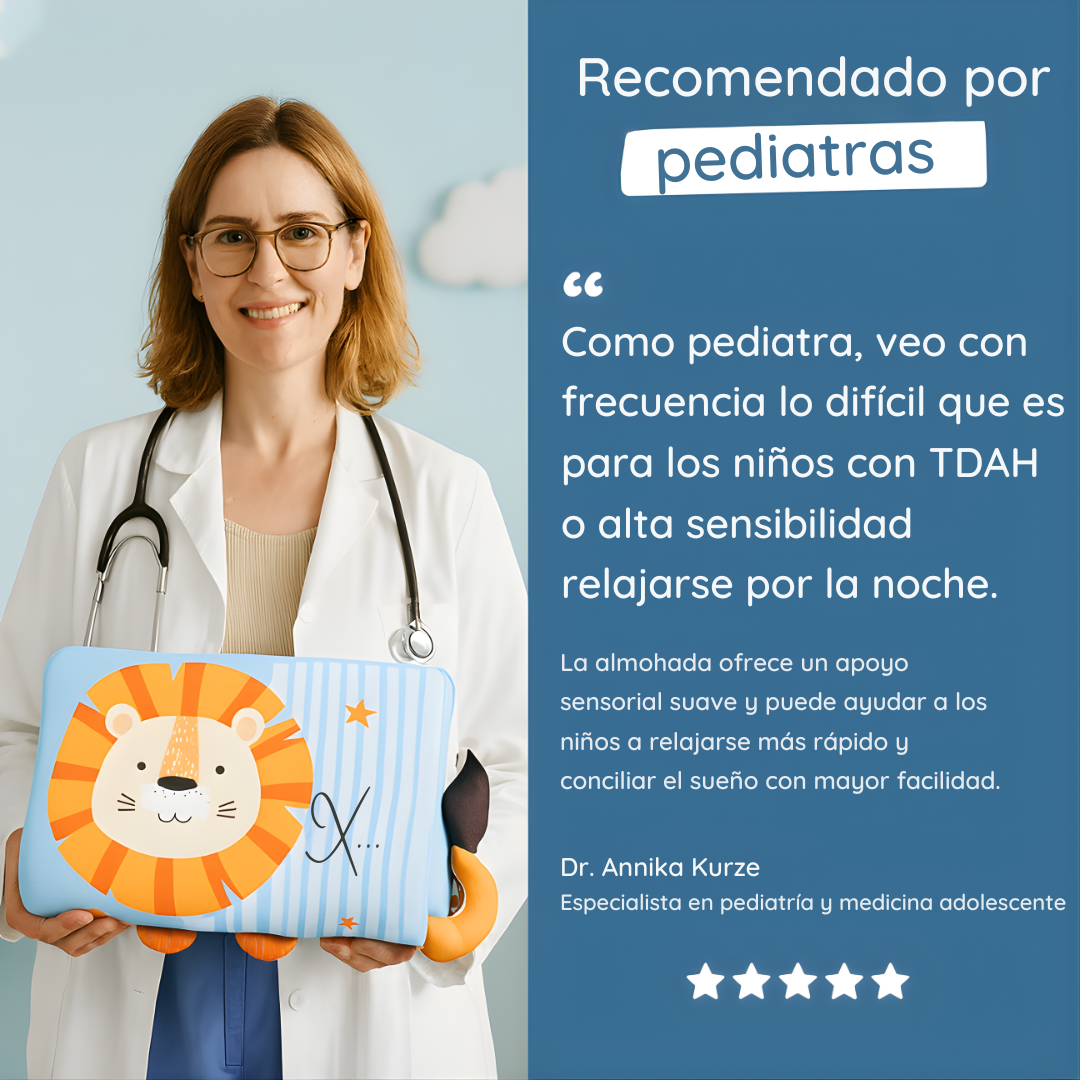 Almohada Infantil Calmly – Sueño tranquilo para tu hijo, descanso sin preocupaciones para ti