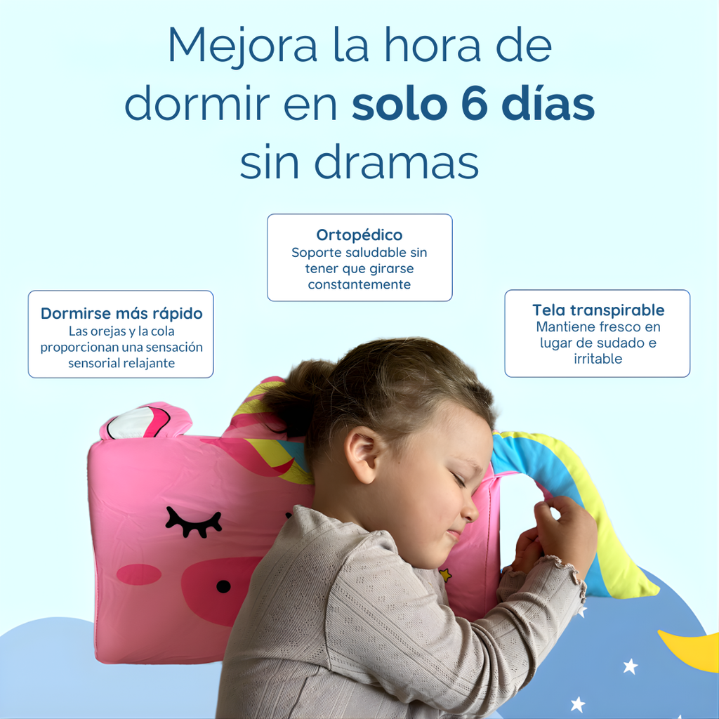 Almohada Infantil Calmly – Sueño tranquilo para tu hijo, descanso sin preocupaciones para ti