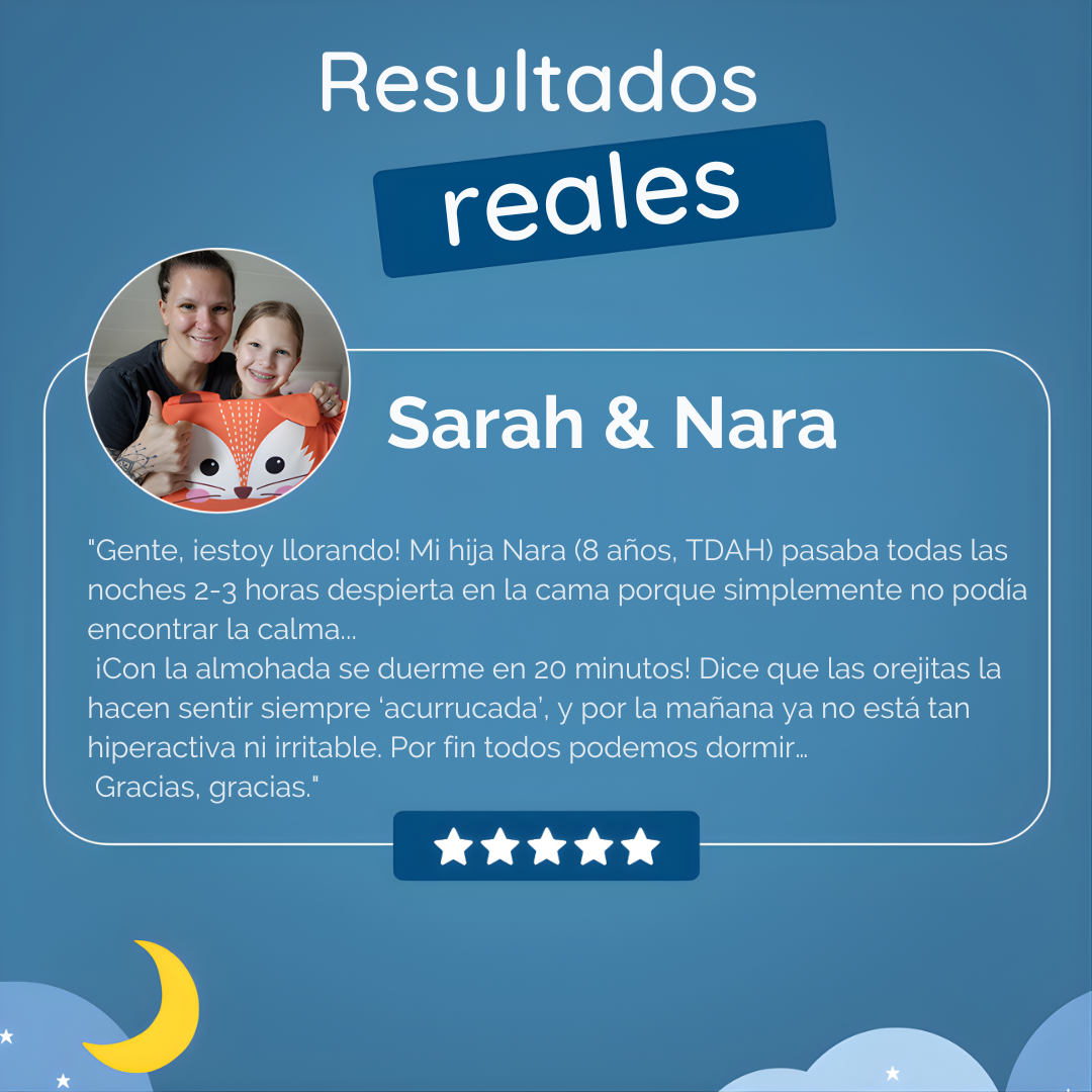 Almohada Infantil Calmly – Sueño tranquilo para tu hijo, descanso sin preocupaciones para ti